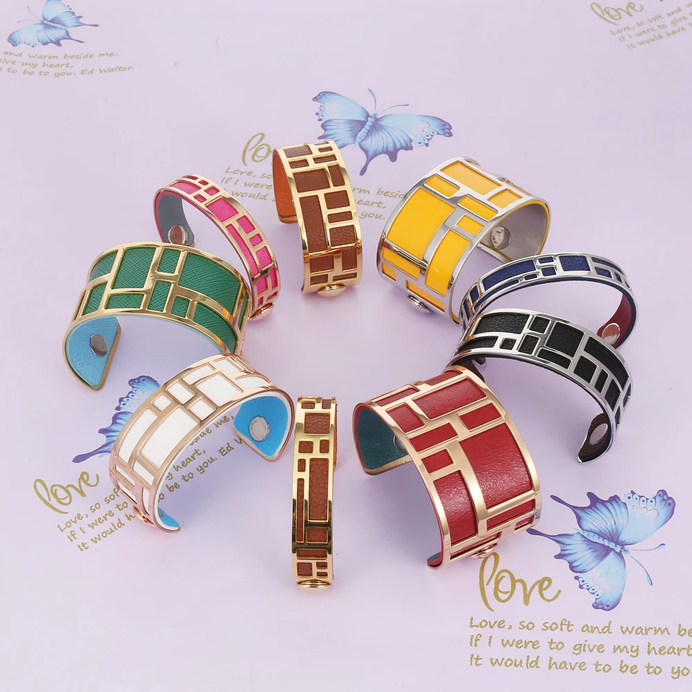 Кремо браслеты-манжеты Les Manchette Femme женские браслеты из нержавеющей стали изящный дизайн минималистичный браслет 40 мм широкий браслет