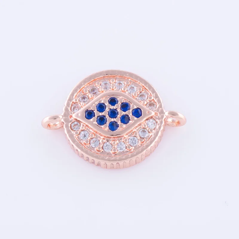 

Supplies For Jewelry 5pcs Evil Eye Charms For Bracelet Jewelry Making Diy Copper Micro Pave Czech Connector Charms Wholesale