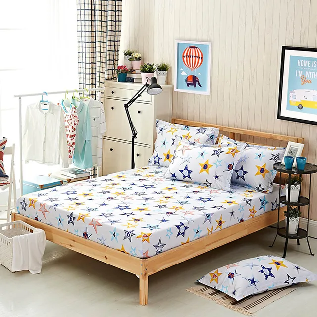 fashion printing fitted sheet twin size mattress cover for adults 100