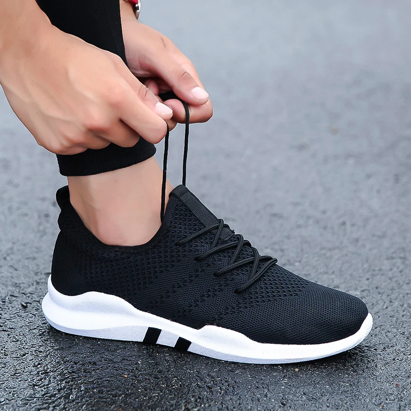 

Hot Four Seasons Models Breathable Lightweight Sneakers Brand Lace-up Style Shoes Comfortable Casual Men Adult Footwear XX-244