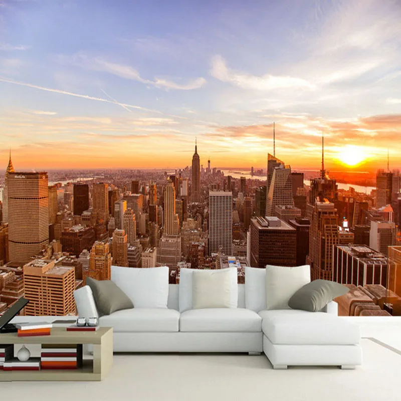 Buy Custom Photo Wallpaper 3D Sunset City Buy Custom Photo Wallpaper 3D Sunset City