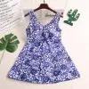 2019 women plus-size strapless sexy bikini set blue and white porcelain print summer beach swimsuit push up bikinis mujer 40J10 (1)