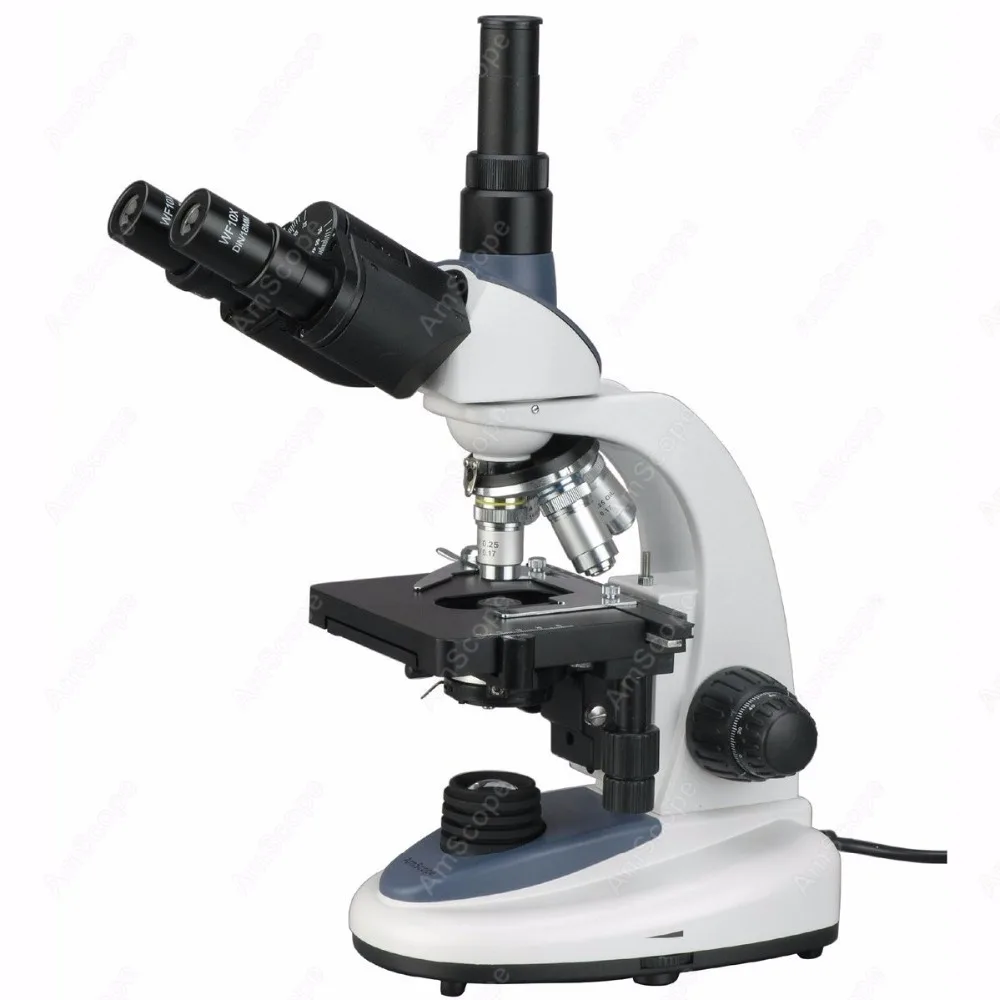 Trinocular Compound Microscope--AmScope Supplies 40X-2500X 3W LED Microscope T380C | Инструменты