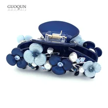 Большой зажим для волос-ацетатные свадебные аксессуары для волос-роскошные украшения для волос-Тиара для женщин-жемчужный зажим для волос для танцев