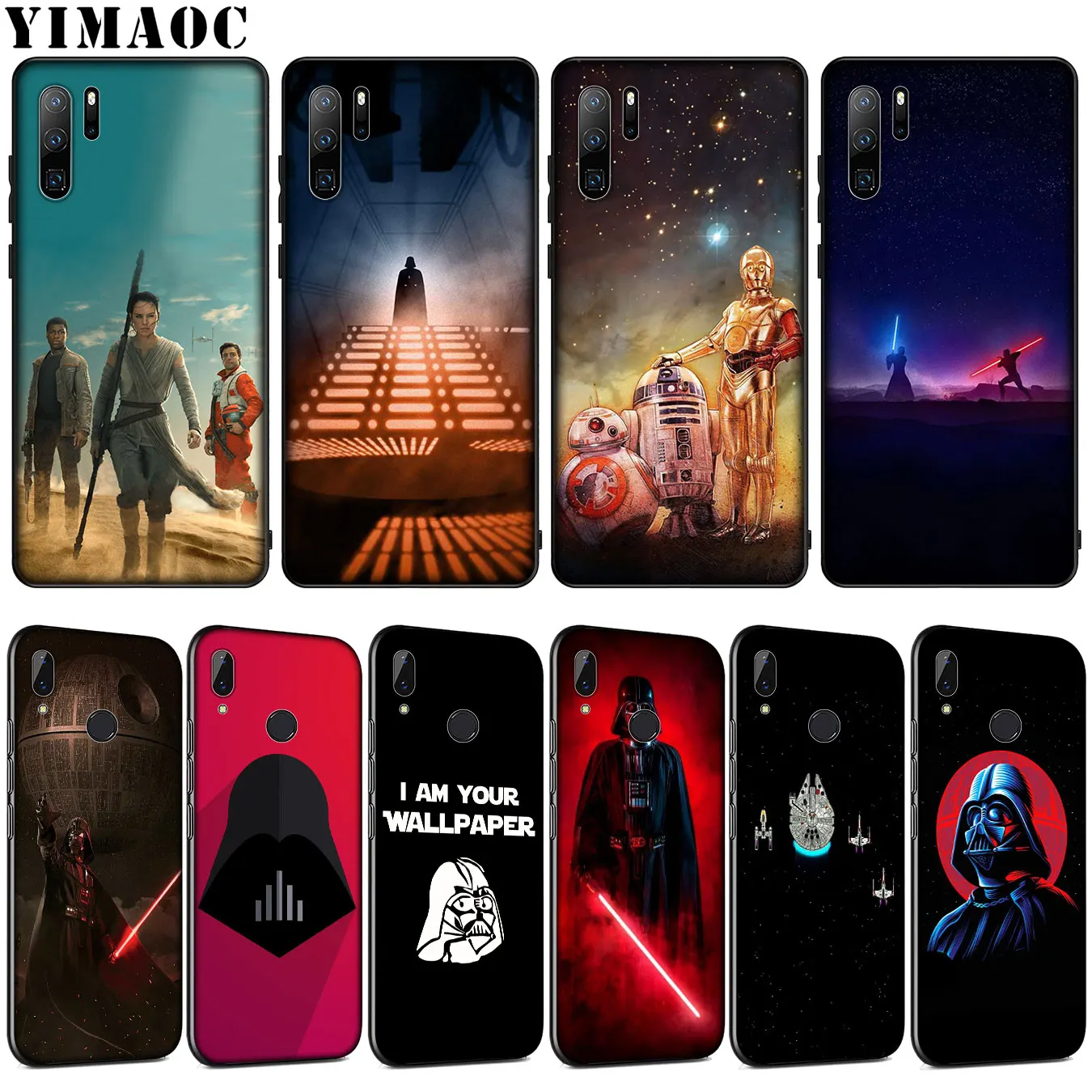 

YIMAOC Star Wars Darth Vader Soft Silicone Case for Huawei P30 P20 Pro P10 P9 Lite Mini 2017 2016 Black Cover P Smart Z 2019