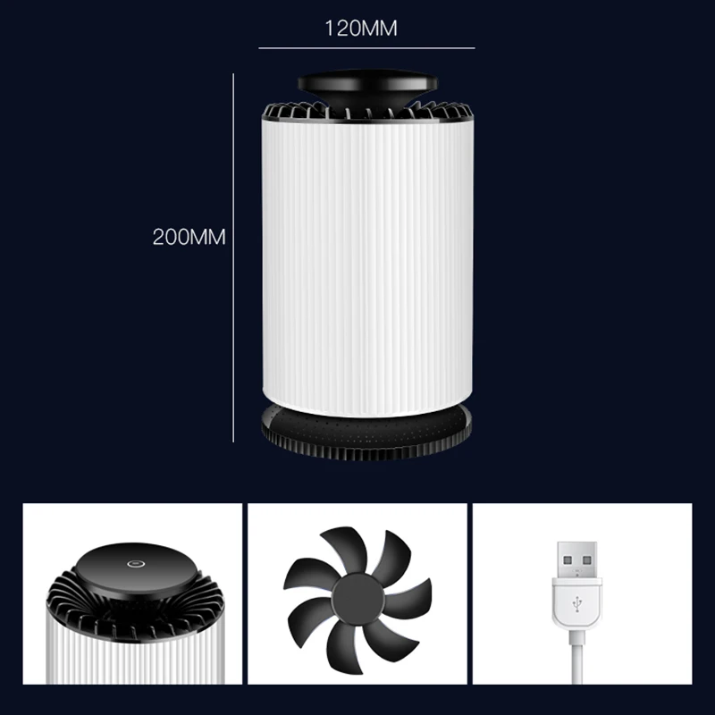 

USB Powered LED Photocatalyst Mosquito Dispeller with Trap Lamp for Home LO88