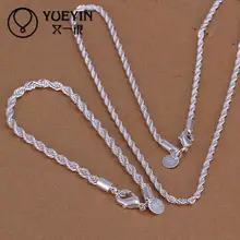 Высочайшее качество посеребренные обручальные круглые ожерелья Браслет Набор романтичные ювелирные изделия