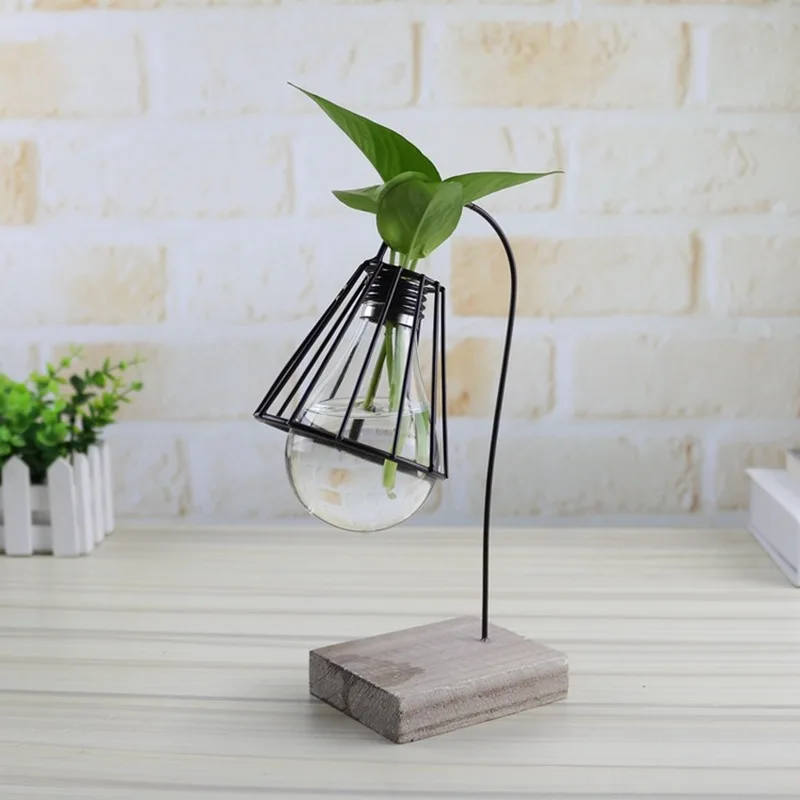 Modern Style Flower Water Plant Hanging Vase Hydroponic Container Glass
