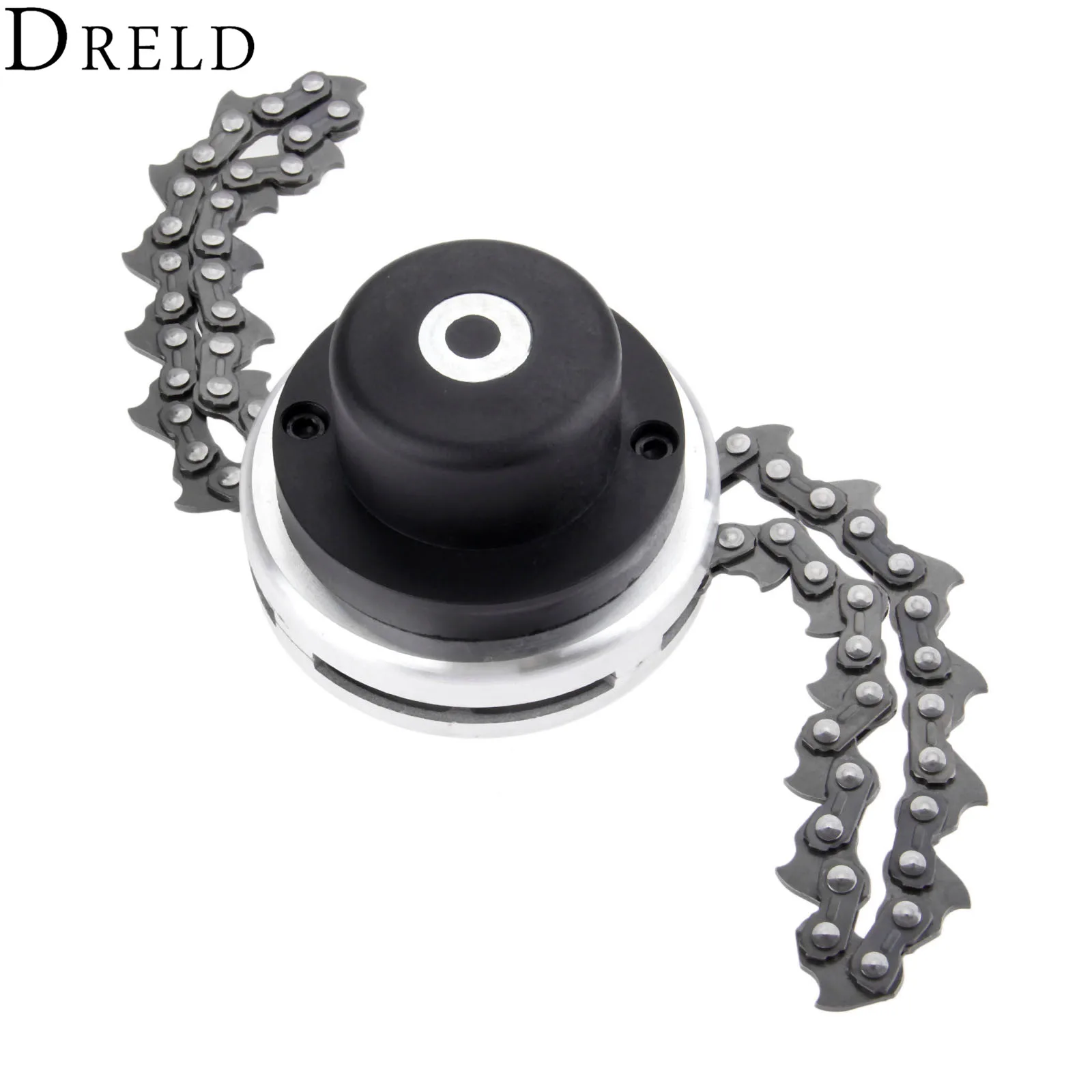 DRELD 1pc Power Grass Trimmer Head with Steel Chain Saw Links Brush Cutter Grass Trimmer For