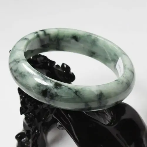 

free shipping 719 Natural Green Jadeite Jade Gems Bangle Bracelet