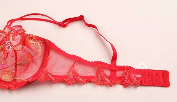 Free shipping Ultrathin embroidery lace bra bra brief sets women bra set sexy bra set women underwear set 32