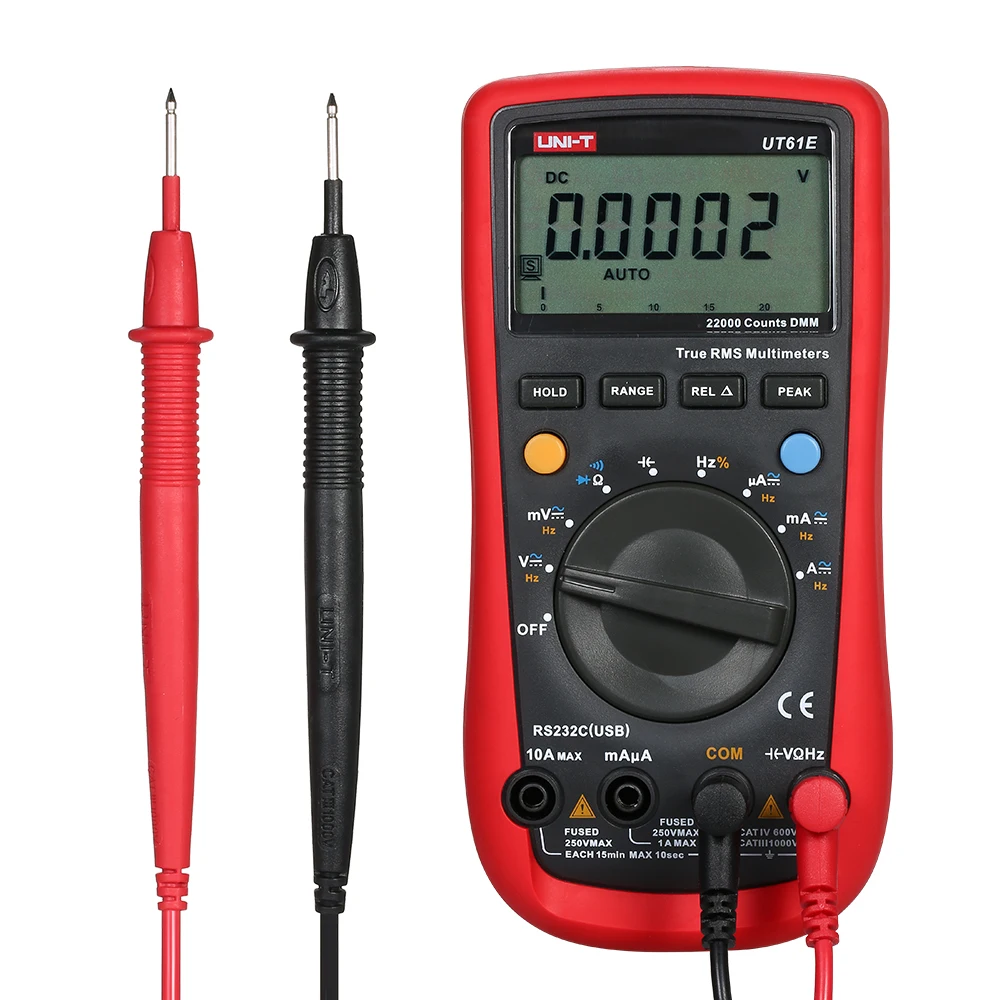 

UT61E Modern Digital Multimeter ESR Meter 22000 Display Counts True RMS AC/DC Voltmeter Ammeter Electromagnetic Induction Tester