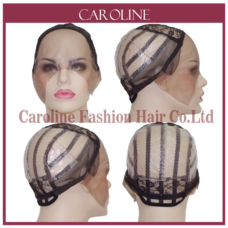 Mesh Front Glueless Lace Wig Cap For Making Wigs With Adjustable Straps