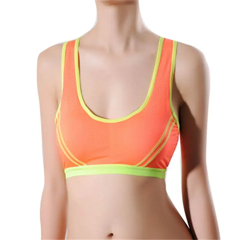 

Women Sports Bra Yoga Fitness Tank Tops Racerback Stretch Padded Workout Vest Seamless Push Up Bras