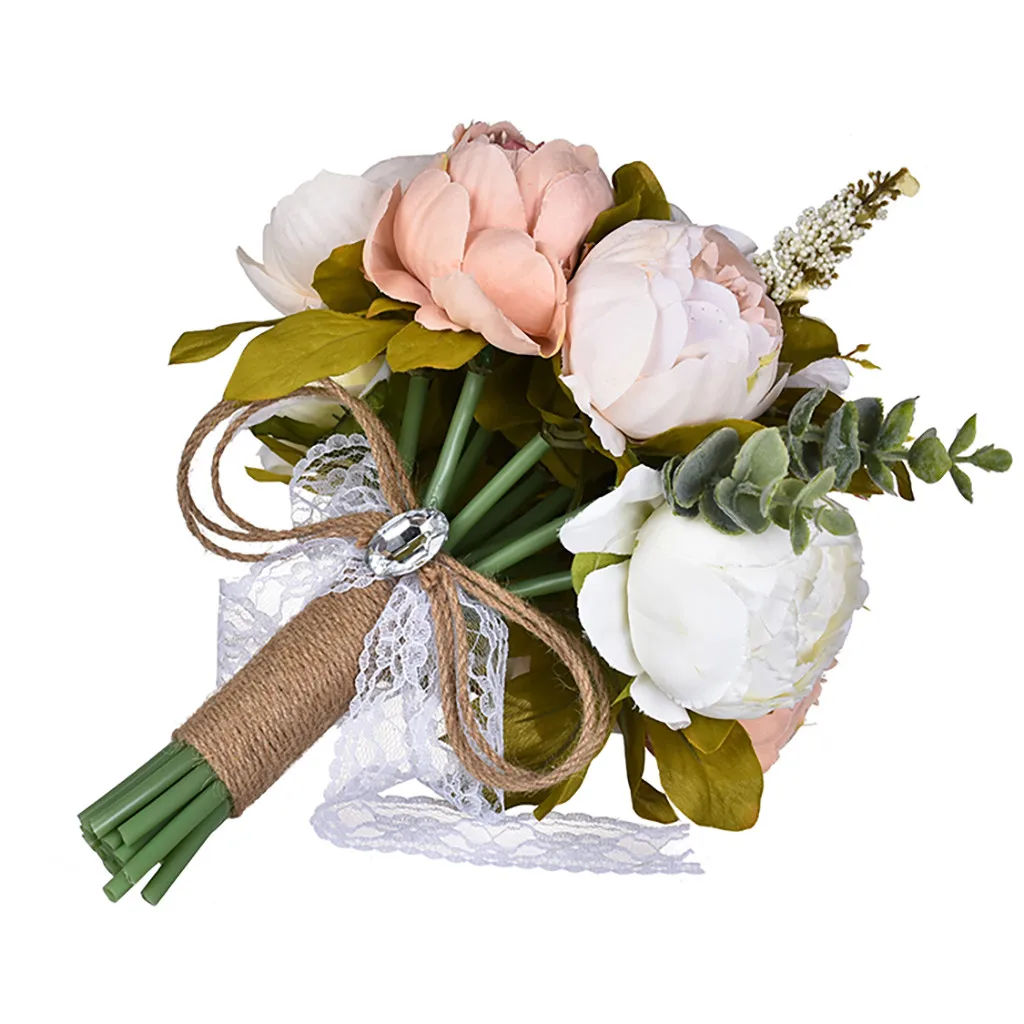 

artificial flowers Rose Bouquet Decorative Silk Flowers Bride Bouquets for Wedding Home Party Decoration Wedding Supplies MM705
