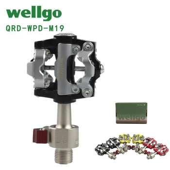 

WELLGO QRD-M19 Bicycle Peda aluminum alloy road bike pedal mountain bike pedal bicycle parts Folding bike pedal bike lock pedal
