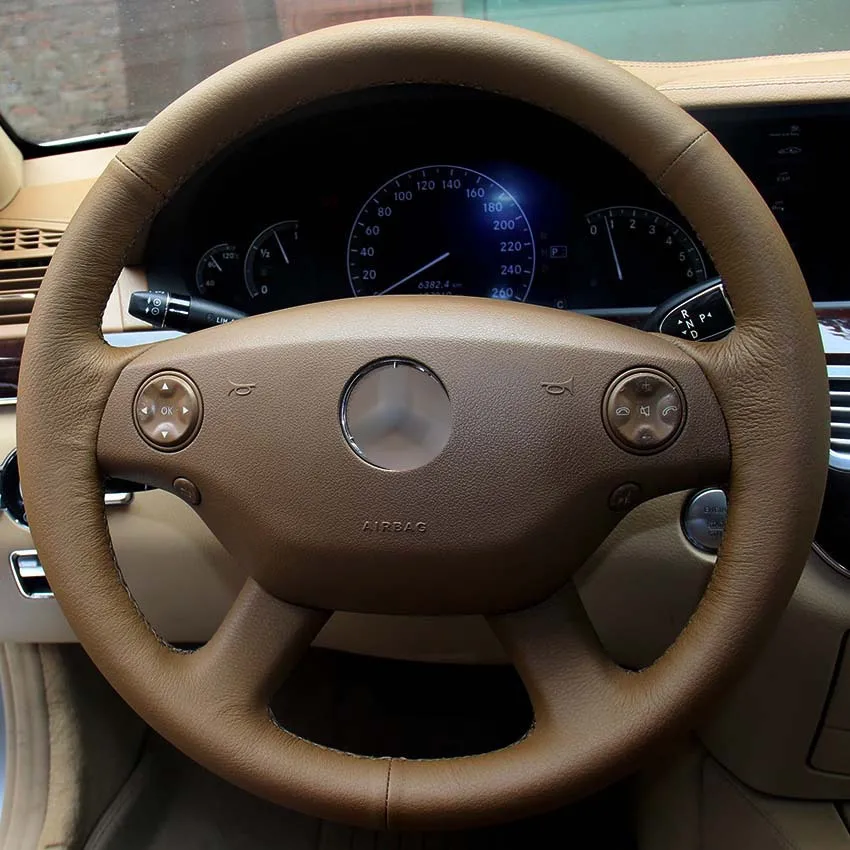 Чехол для Benz S350 чехол на рулевое колесо mercedes benz Прошитый сделай сам из