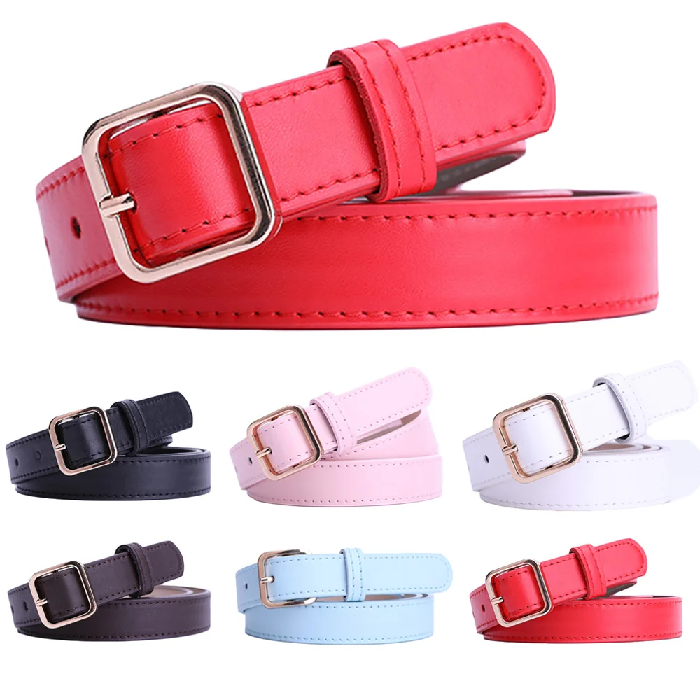 

Womens Belt Square Metal Buckle Belts Casual Ladies Jeans Waistband Decoration BLTHG0369
