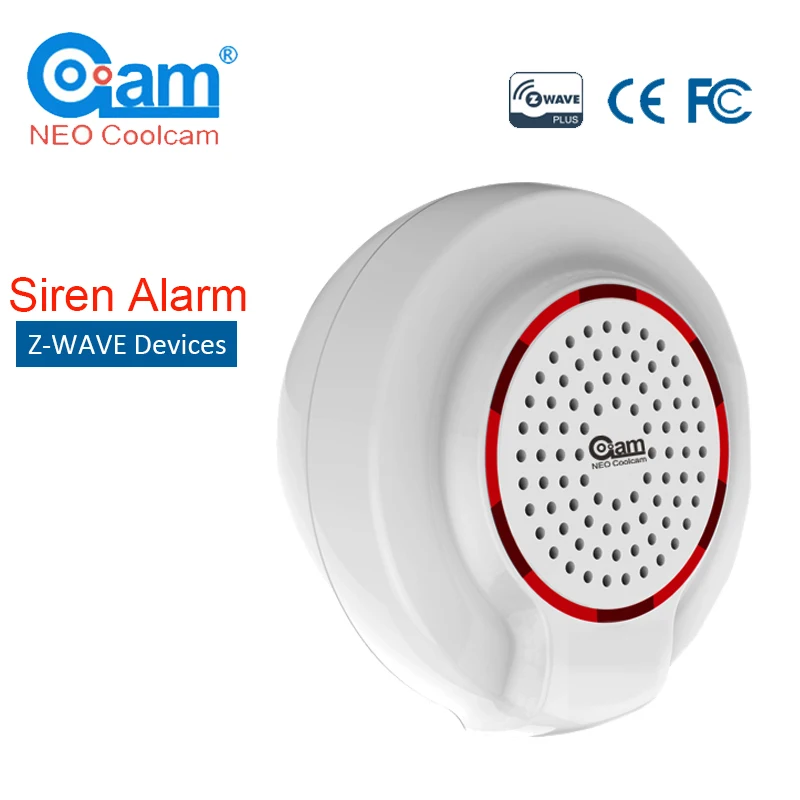 NEO COOLCAM NAS AB01Z Z wave Wireless Siren Alarm Sensor Compatible