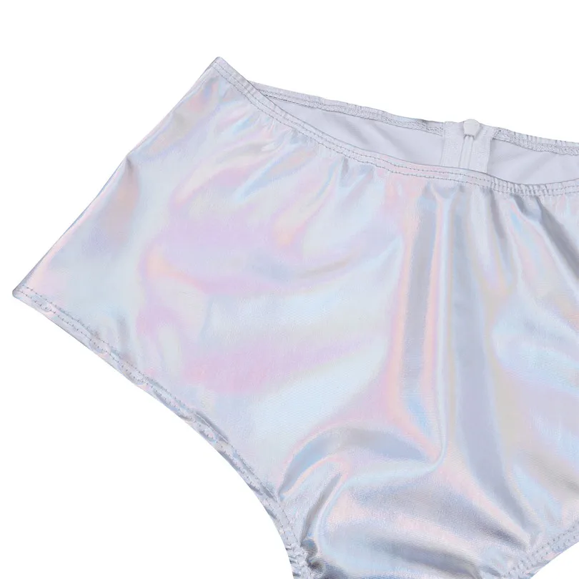 Fashion Women Shiny Metallic Patent Leather Sexy Lingerie Panties Underwear Dance Raves and Swim Beachwear Summer Briefs