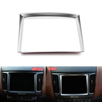 

YAQUICKA For Maserati Levante 16-17 Car Interior Accessories Dashboard Navigation GPS Frame Trim Cover Sticker Car-styling ABS