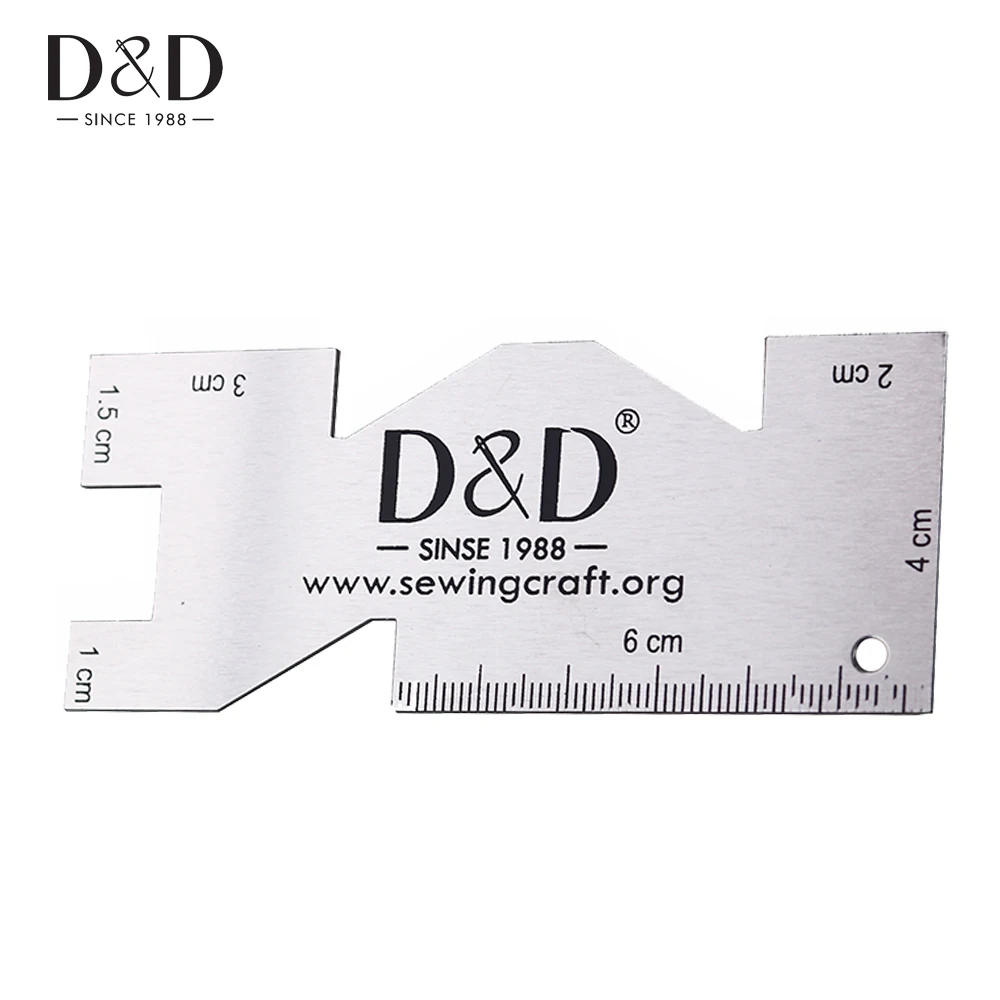 D&D 1PC High Quality Metal Sewing Measuring Gauge Quilting Rulers for