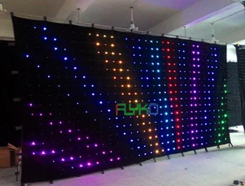 

3x6m portable led stage curtain screen with soft fabric cloth