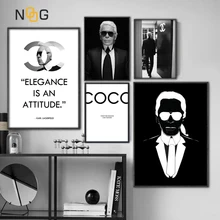 NOOG Karl Lagerfeld Poster Wall Art Canvas Painting Nordic Posters And Prints COCO Decoration Pictures Living Room Salon