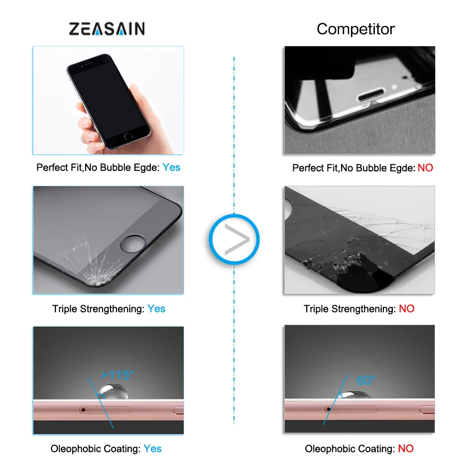 Защитное стекло ZEASAIN 2.5D закаленное с полным покрытием для OnePlus 5 T OnePlus5T One Plus 9H 2