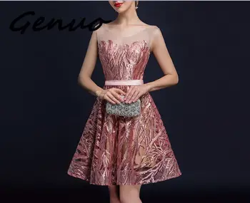 

Genuo New 2019 Long Summer Party Dress Women Sexy Beadings Party Dress Mermaid Gown Elegant Dress Red Long Vestidos Robe femme