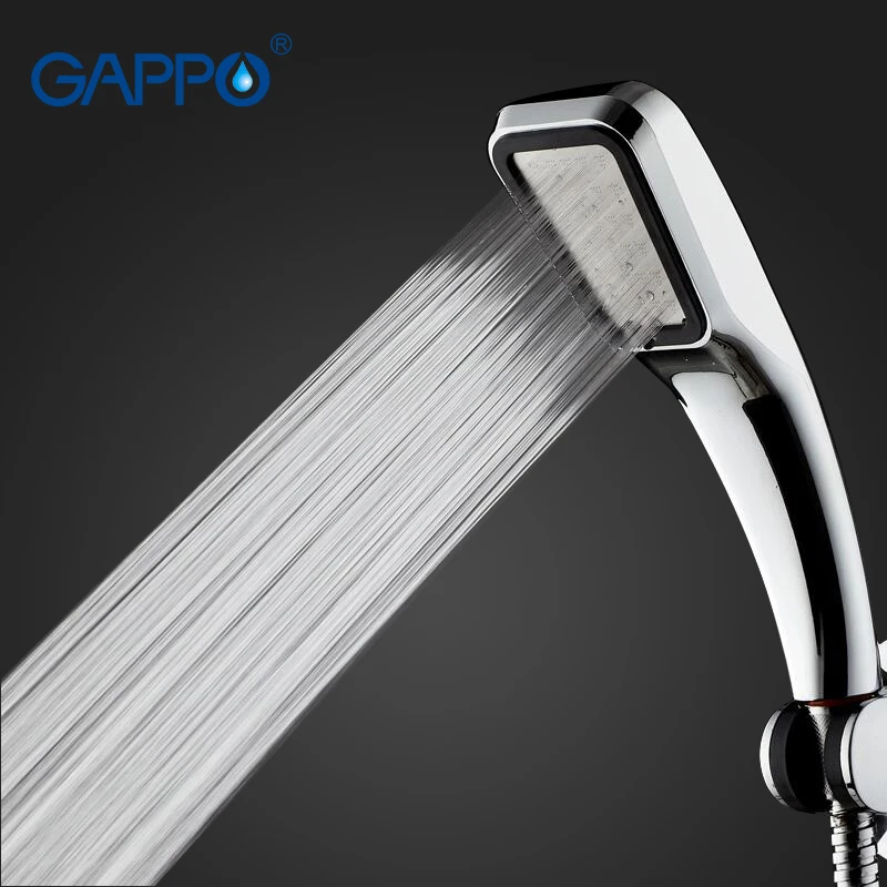 

GAPPO 300 Holes Square High Pressure Bathroom Shower Head Handheld Water Saving Hand Shower Head Filter Sprayer Shower Holder