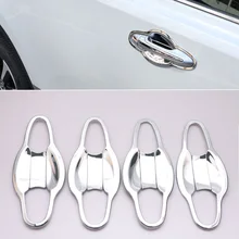 For Toyota RAV4 RAV 4 2013-2017 ABS Chrome Car Side Door Handle Bowl Cup Protector Cover Mouldings Cap Trim Exterior Accessories