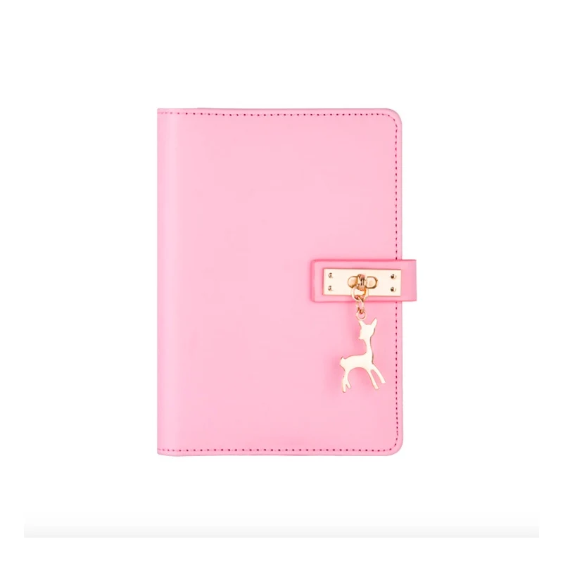 Pink Blue A6 Planner Leather Notebook Diary Journal Book Notepad Student Planner School Office Supply