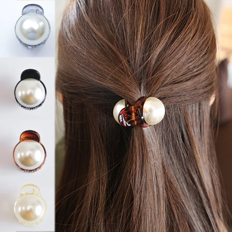 Fashion Women Girls Large Pearl Hair Clips Pins Claws Barrettes Accessories new