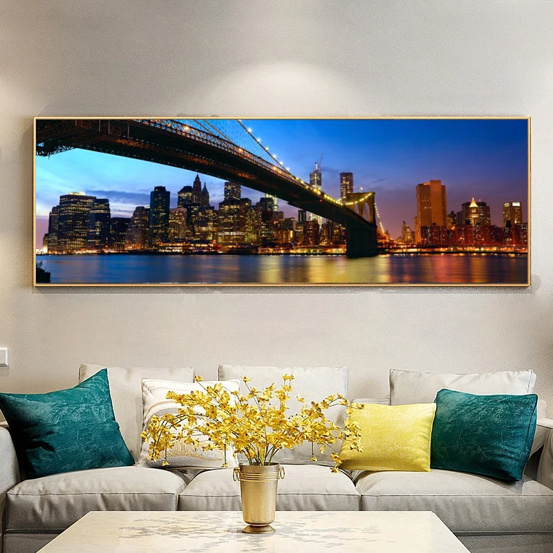 

70x210cm Large Size Posters and Prints Wall Art Canvas Painting City Landscape Decorative Picture for Living Room Decor No Frame