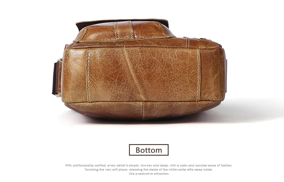 Genuine Leather Men Bags Oil Leather Messenger Bag Men Shoulder Crossbody Bags Male Flap Small Handbags Shoulder Bag  (14)