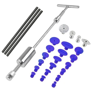 

Tools Paintless Dent Repair Slide Hammer Reverse Hammer Dent Puller Suckers Suction Cup Glue Tabs Tools Kit 26Pcs/Set