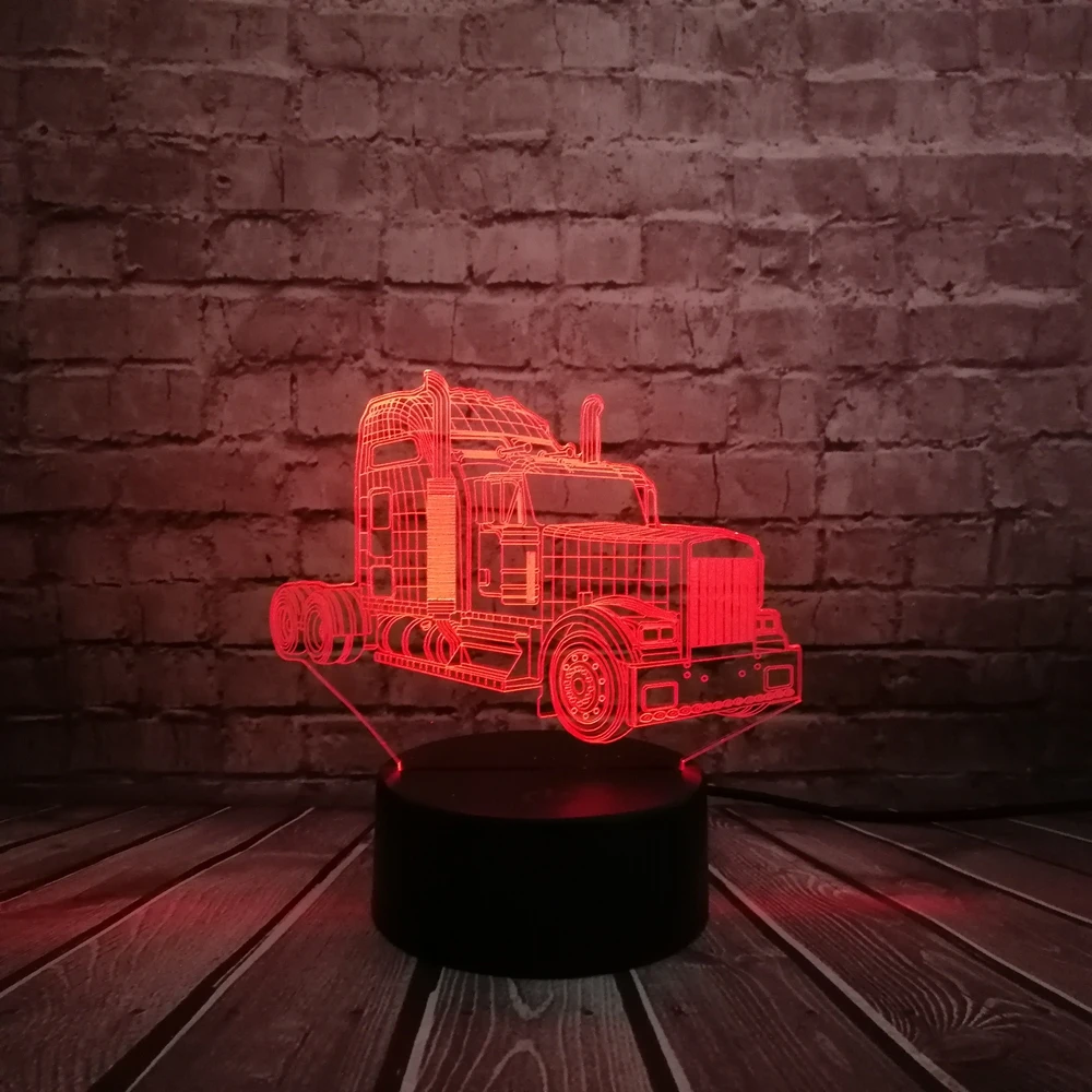 Новый 3D иллюзия фильм Оптимус Прайм Трансформеры 7 видов цветов Изменение LED