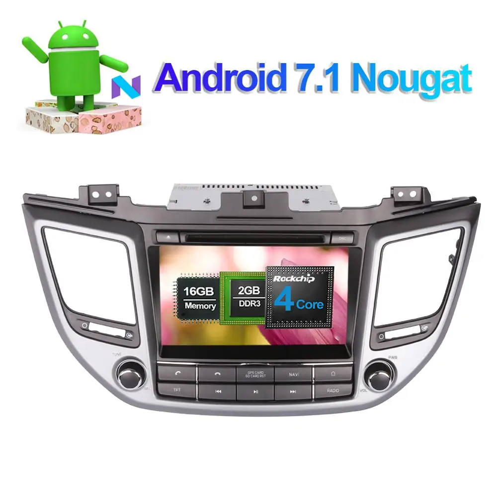 Best 8 Inch Android 8.0 Octa Core 4GB+32GB Car CD DVD Player For Hyundai Tucson IX35 2015- Right Hand Driving GPS Navigation WIFI SD 2