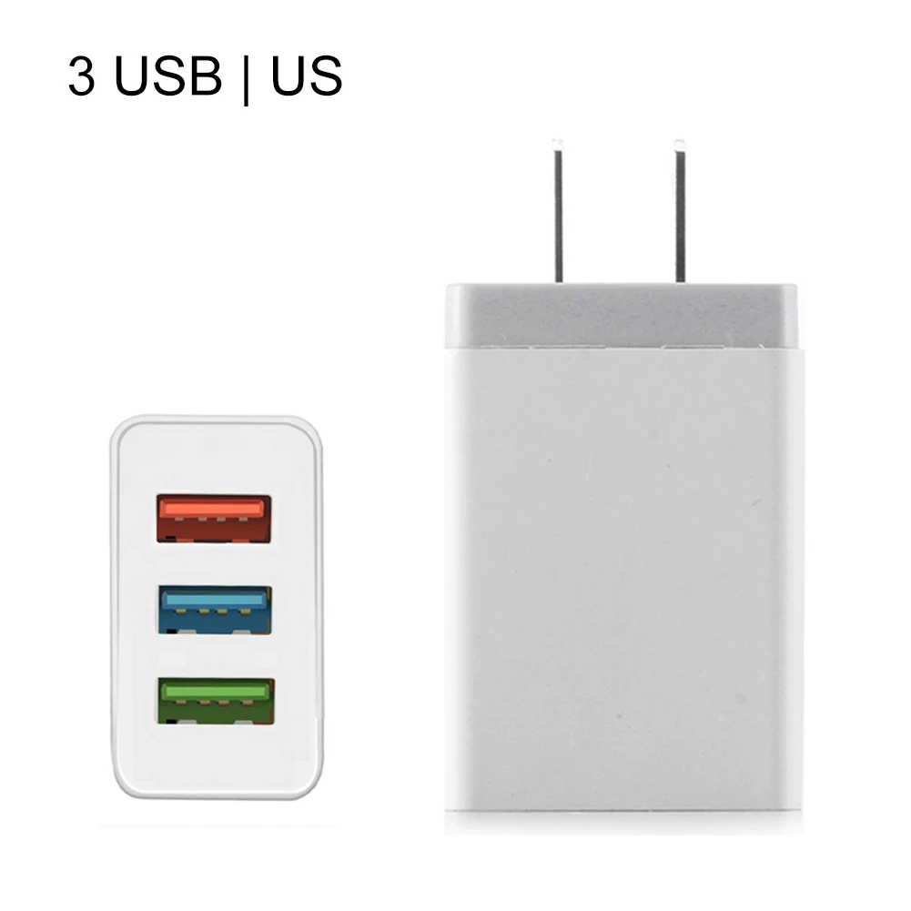 2.4A US/EU портативное зарядное устройство USB для путешествий с одной/двойной/тремя разъемами USB для быстрой зарядки мобильного телефона IPad psp 1 шт. J2