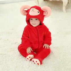 Kigurums костюм Детский комбинезон для детей от 0 до 3 лет даже одежда восхождение одежды монослой Красный Овцы Моделирование HA. Lin Tai одежда H2152
