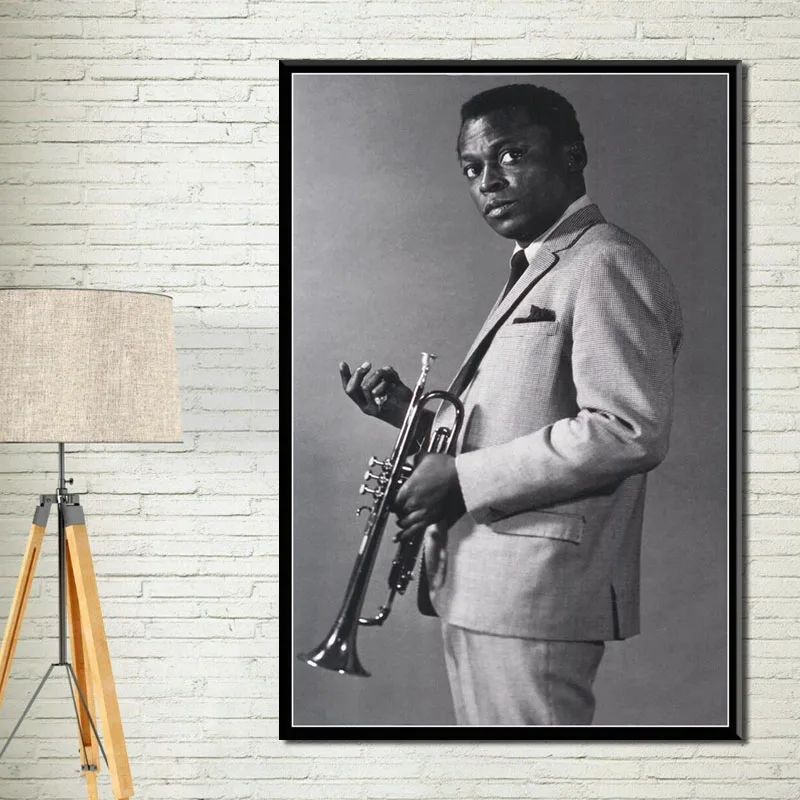 P824 Miles Davis Blue Jazz лучший Музыкальный Саксофон художественная живопись Шелковый Холст плакат настенный домашний декор
