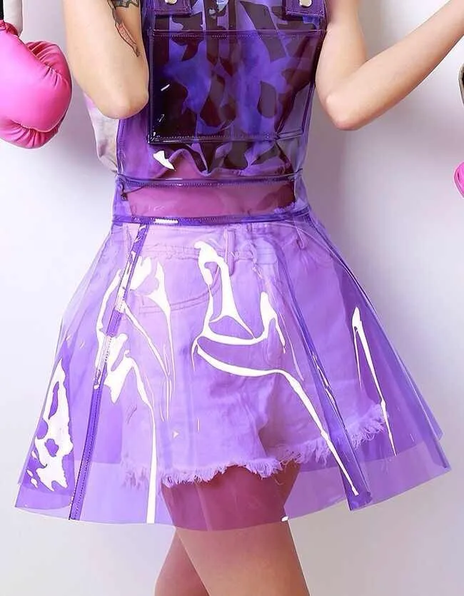 

Sleeveless See Through Women A Shape Fetish PVC Dress Lady Sexy Costumes DJ Club Party Show Dress Music Festival Dresses