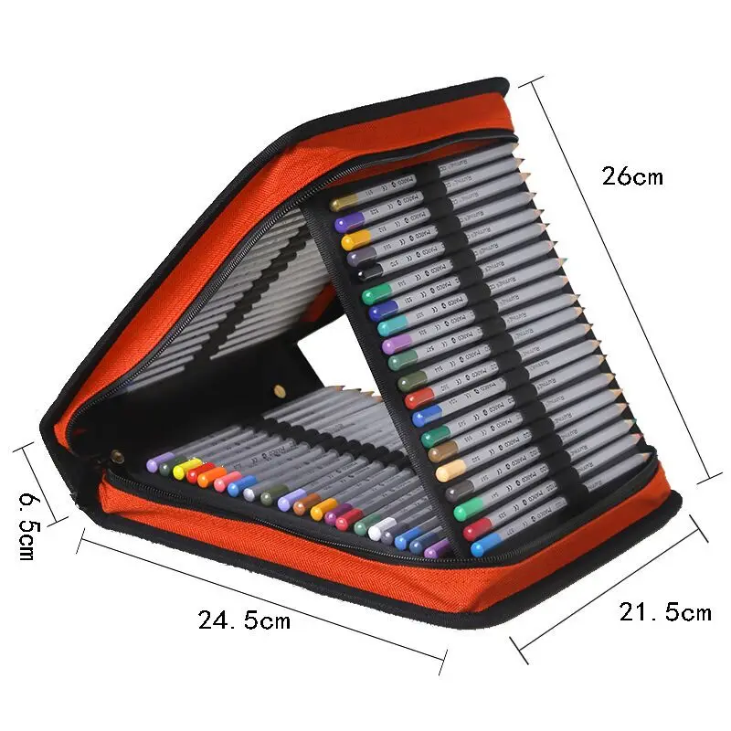 Большая Емкость Складной маркер карандаш вкладыш Холст Карандаш Чехол сумка для хранения ручек держать 120 отверстия стационарный набор чехол только сумка