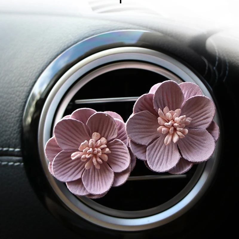 

Car Air Fresher 2pcs/Set Cleaner Flower Clip Air Purifier Car Outlet Perfume Diffuser Air Essential Car Styling Decoration