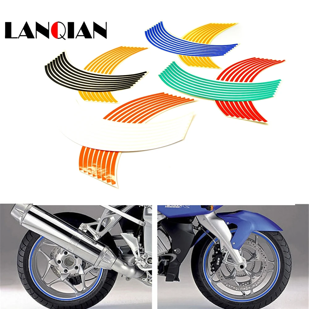 For Honda CB1000R CB1100 CB599 / CB600 HORNET CB600F  Motorcycle colorful round sticker motor auto rim reflective border band