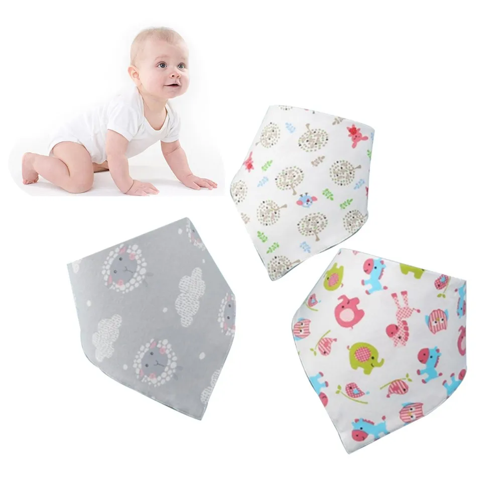 3Pcs Baby Bandana Drool Bibs Super Absorbent 100 Organic Cotton for