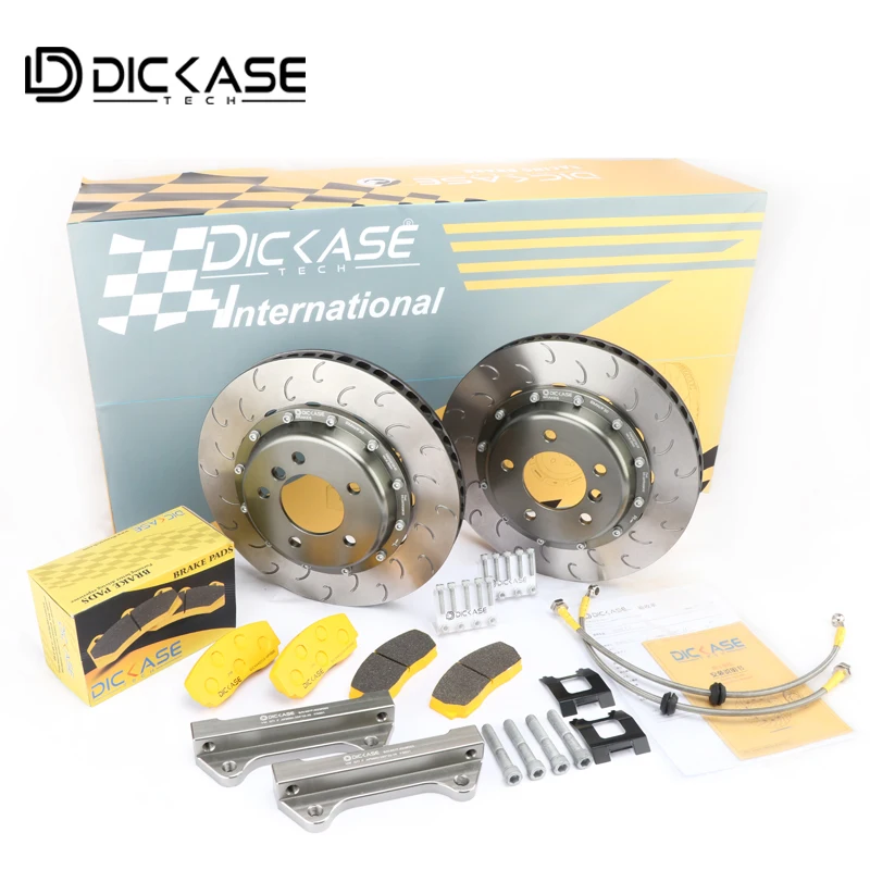 

Dicase Brake disc 330*28mm curved rotors for 4 pots calipers for Honda Fit GK5 front wheel