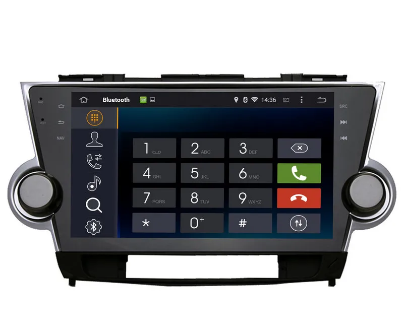 Flash Deal 10.1" Android 7.1 Car Multimedia Player GPS Navigation for Toyota Highlander 2008-2013 with Bluetooth Radio USB AUX SD Stereo 3