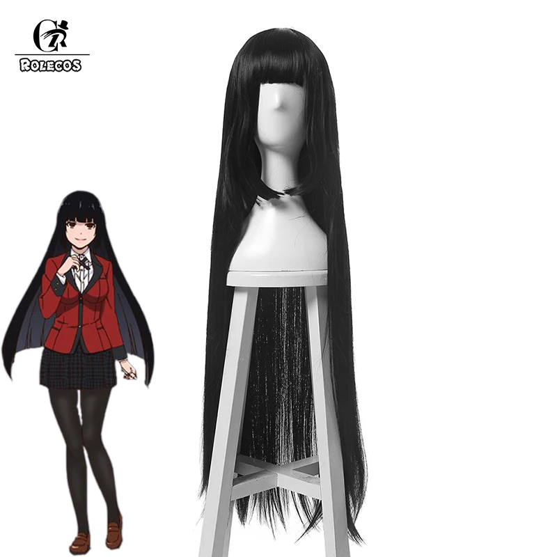 ROLECOS аниме Kakegurui косплей волос головные уборы компульсивный Gambler Jabami Yumeko Косплей